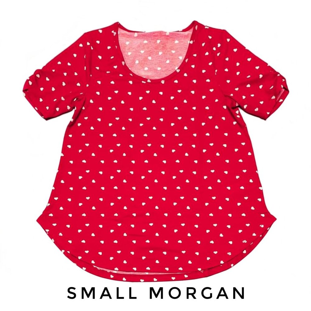 Red with White Hearts Morgan